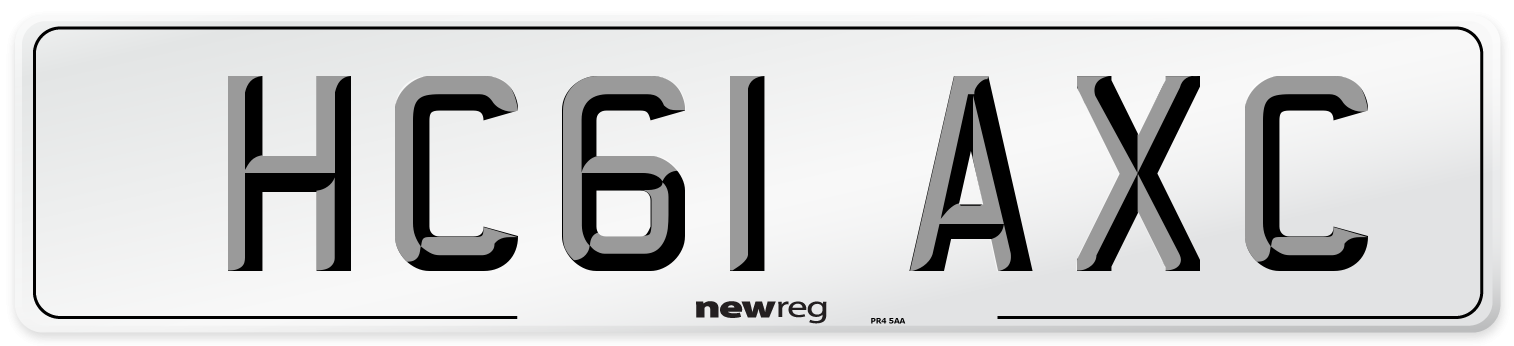 HC61 AXC Number Plate from New Reg